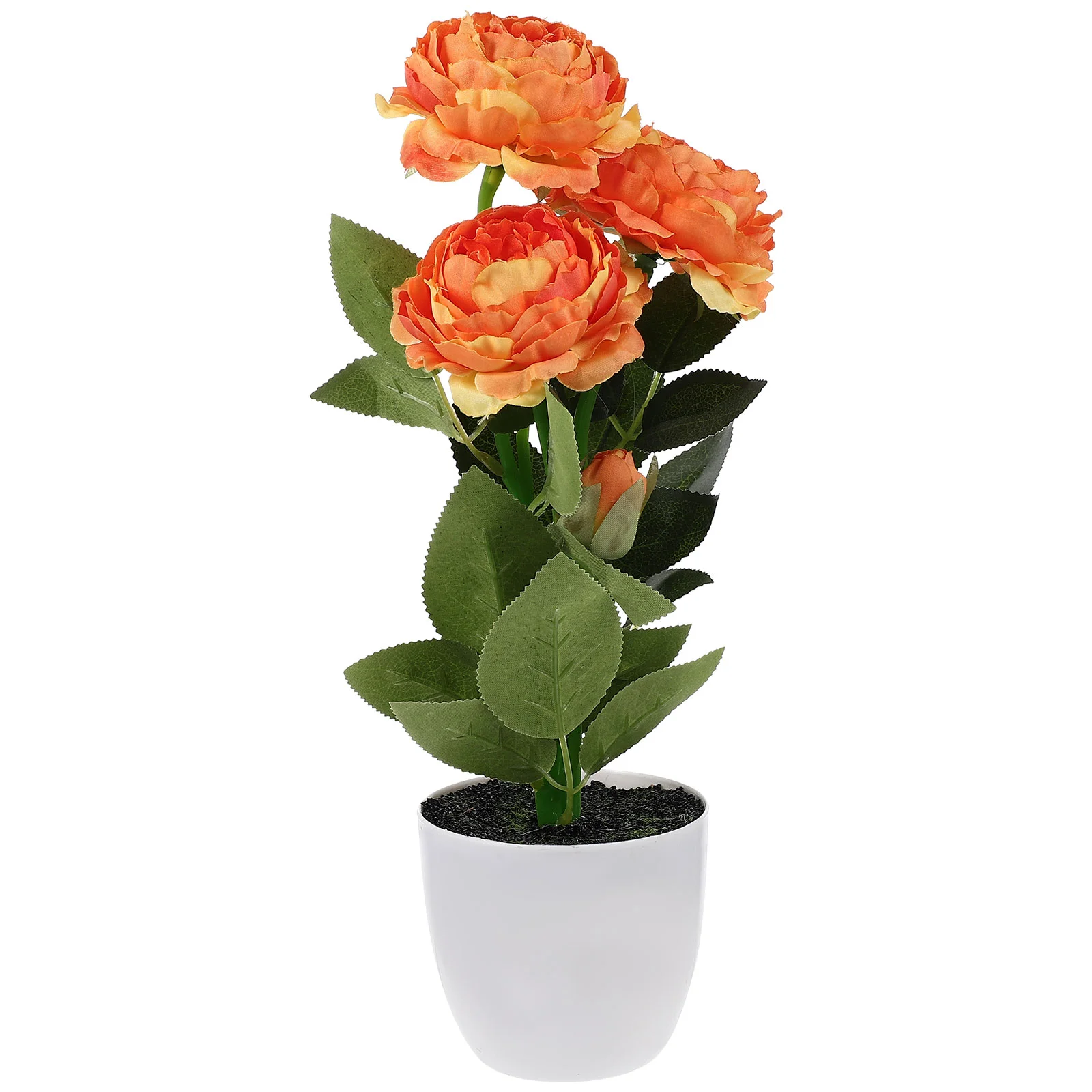 

Potted Peony Fall Centerpieces Dining Table Fake Bonsai Ornament Decorations Decorative Plants Cloth Fake Peony Bonsai Office