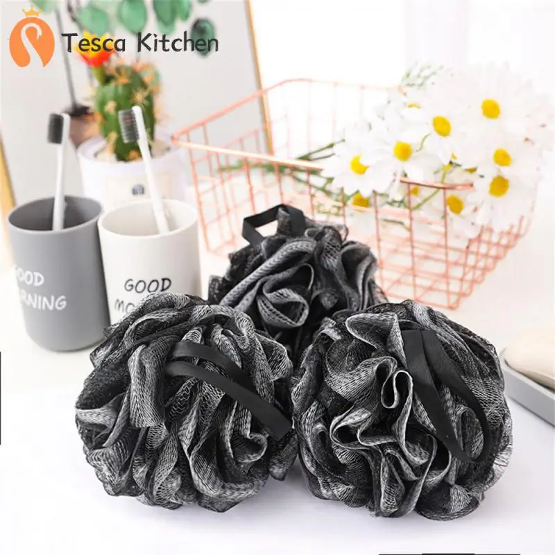 

Bathroom Supplies Cleaning Brush Massaged Convenient Scrubbers Bath Ball Nylon Exfoliating Scrubber Body Skin Cleaner Foaming