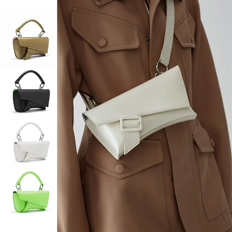 

Designer Bag Ladies 2022 New Trend Irregular with Personality Shoulder Bag Leather Crossbody Waist Bag for Women Handbags