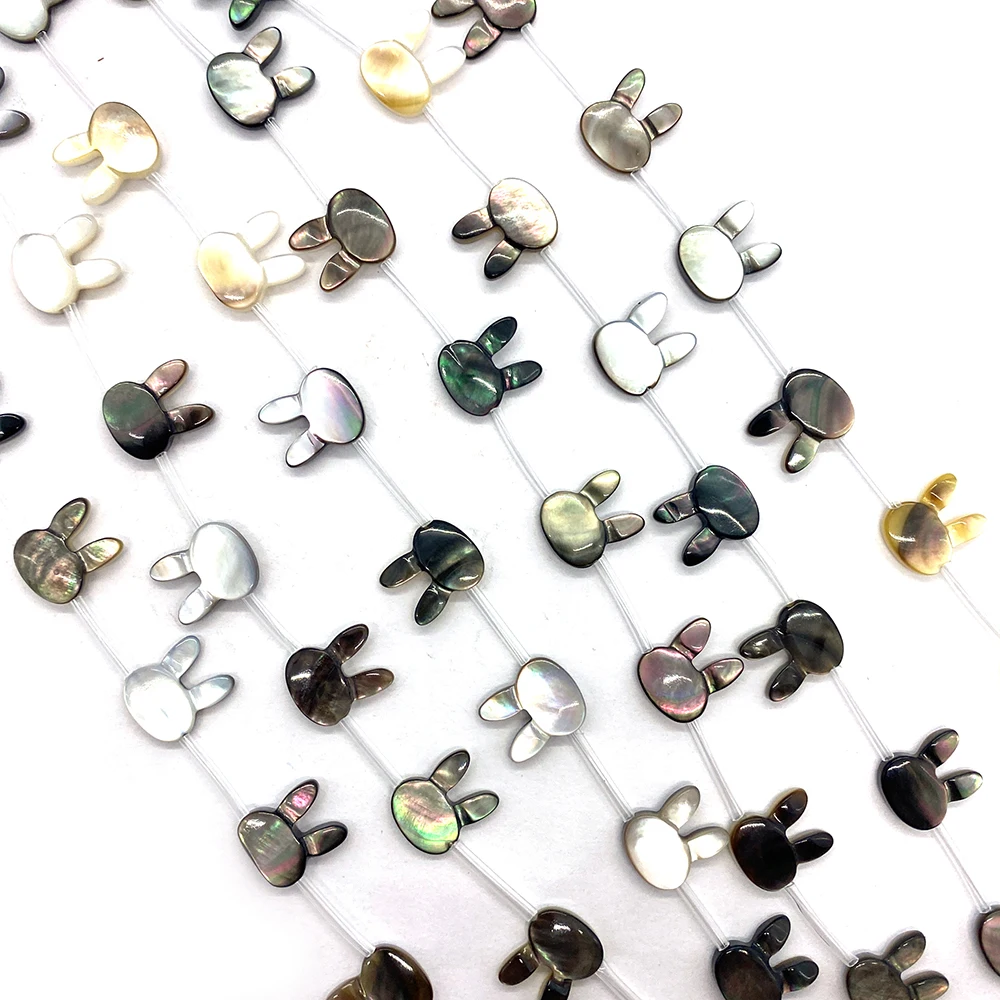 

NaturalAbaloneShellTransverse HoleRabbitHeadShapeBeads10*12mmMotherOfPearl AbaloneShellCharmJewelryBraceletEarring, Plus Pendant