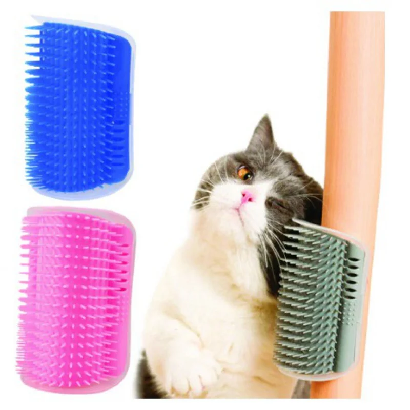 

Escovadeira Escova Pet Tira Pelos Gato Catnip Parede Massagem Brinquedo Coçador