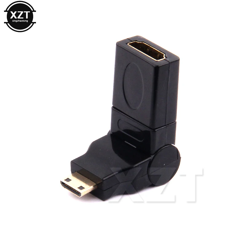Адаптер HDMI-совместимый с Mini преобразователь 180 градусов угол Ethernet 1 4 в для