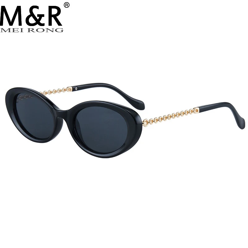 

2023 Fashion New Women's Oval Sunglasses Personalized White Hollow Out Metal Eyeglass Frame Street Shoot UV Resistant Glasses