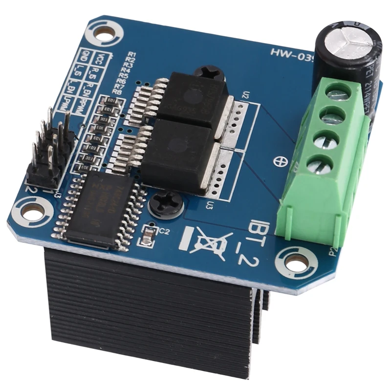 1ШТ BTS7960 43A H-Bridge Модуль управления двигателем высокой мощности диагностики тока