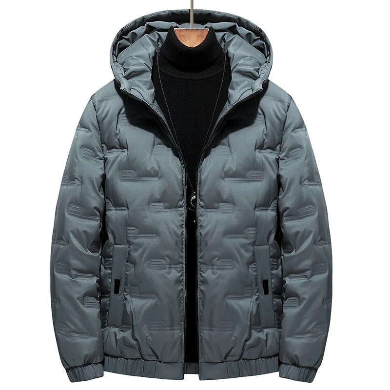 Winter Men's New White Duck Down Jacket Fashion Warm Hooded Jacket Men's Casual Duck Down Windbreaker Down Jacket for Men 2022