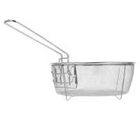 basket fry fryer french fries strainer baskets frying steel deep cooking food stainless handle skimmer serving wire fried mesh