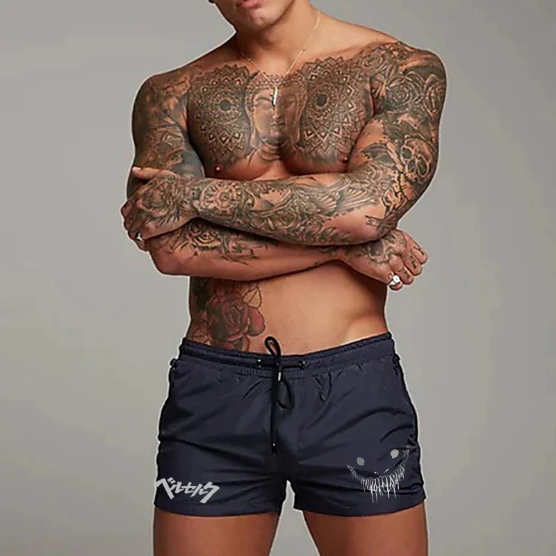 Berserk мужские Летние плавки с принтом Манг пляжные шорты Быстросохнущий купальный