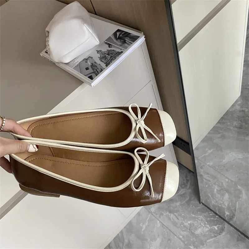 

Shoes Woman Flats All-Match Casual Female Sneakers Pointed Toe Dress Grandma New Comfortable Summer Solid Lace-Up Microfiber Lei