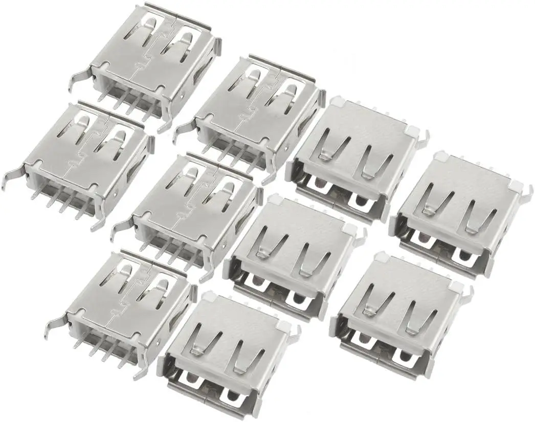

USB Type A женский разъем 180 градусов искусственная нога 10 шт.