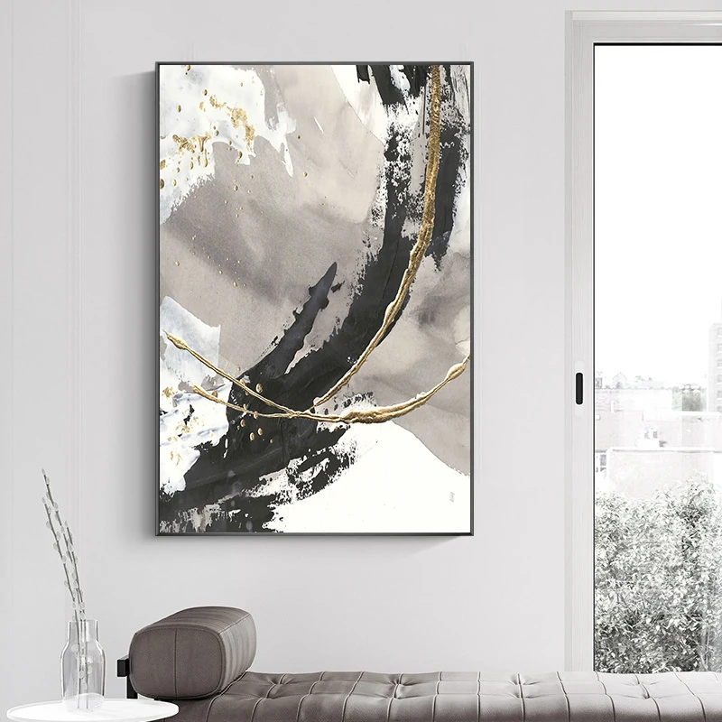 

Gray Contemporary Wall Arts Decoration Picture Canvas Painting For Living Room