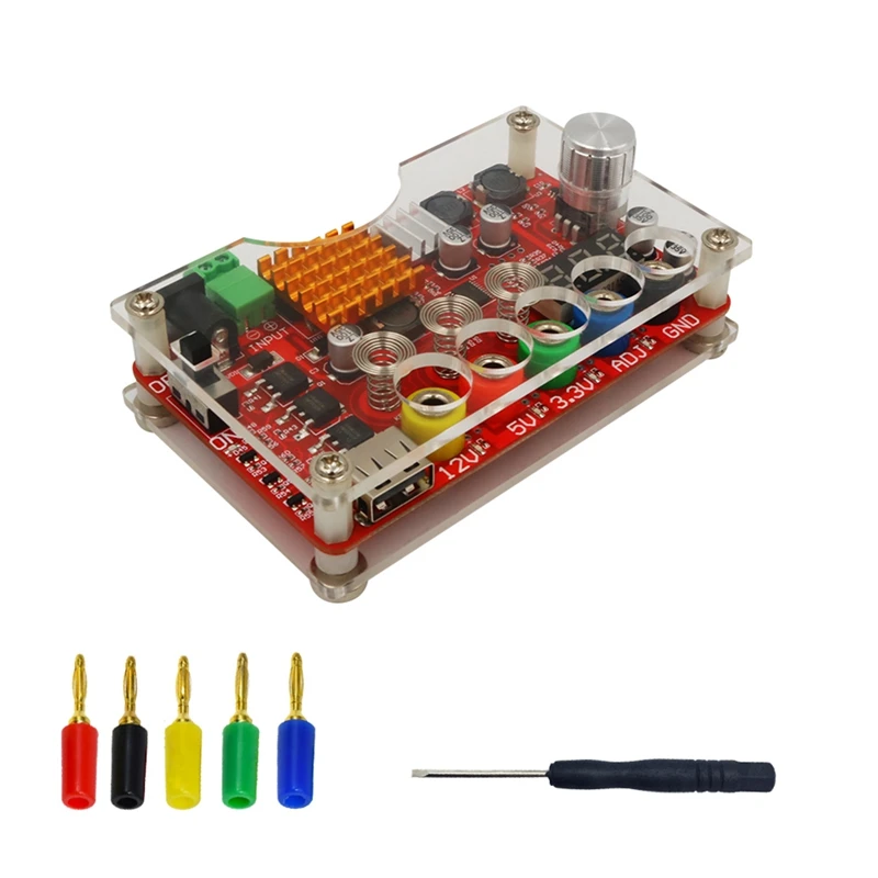 

Коммутационная плата выходного напряжения от 13 до 24 В до 3,3 В, 5 В, 12 В и 1,8-10,8 В (ADJ) с ручкой напряжения и сенсорным переключателем