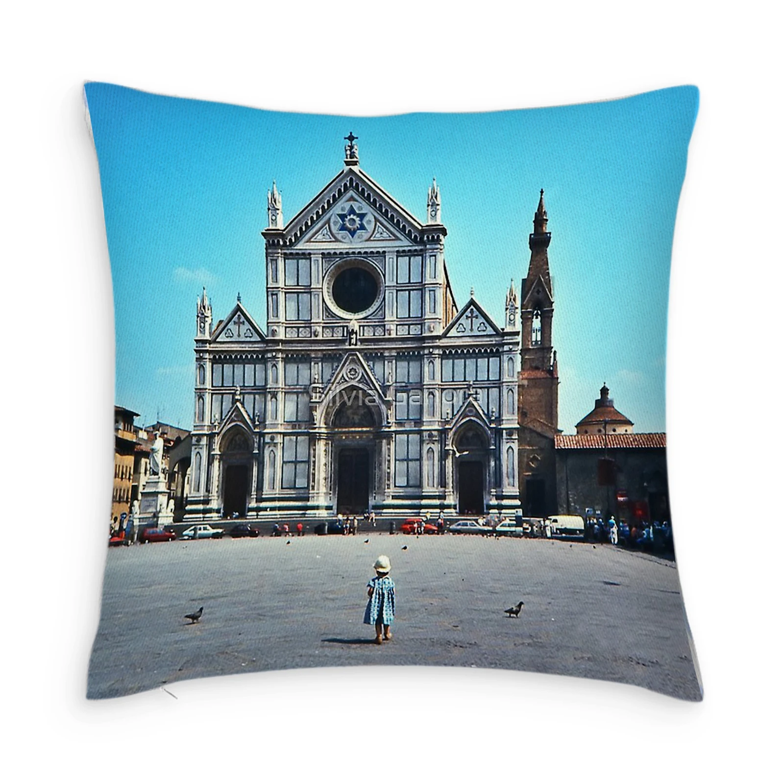 

Basilica of Santa Croce Customize Pillow Case Modern Home Cushion Cover 45*45cm Decorative Pillowcases for Sofa Throw Pillowslip