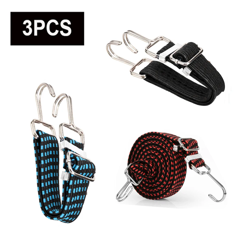 

3 Pcs Buckle Tie-Down Belt cargo straps for Car motorcycle bike With Metal Buckle Tow Rope Strong Ratchet Belt for Luggage Bag