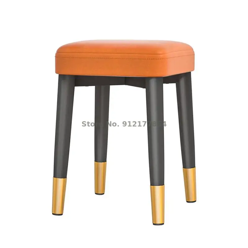 Стул для обеденного стола Home Light Luxury, креативный, небольшой квадратный, может быть складываемым, современный минималистичный дизайн, подходит для макияжа.