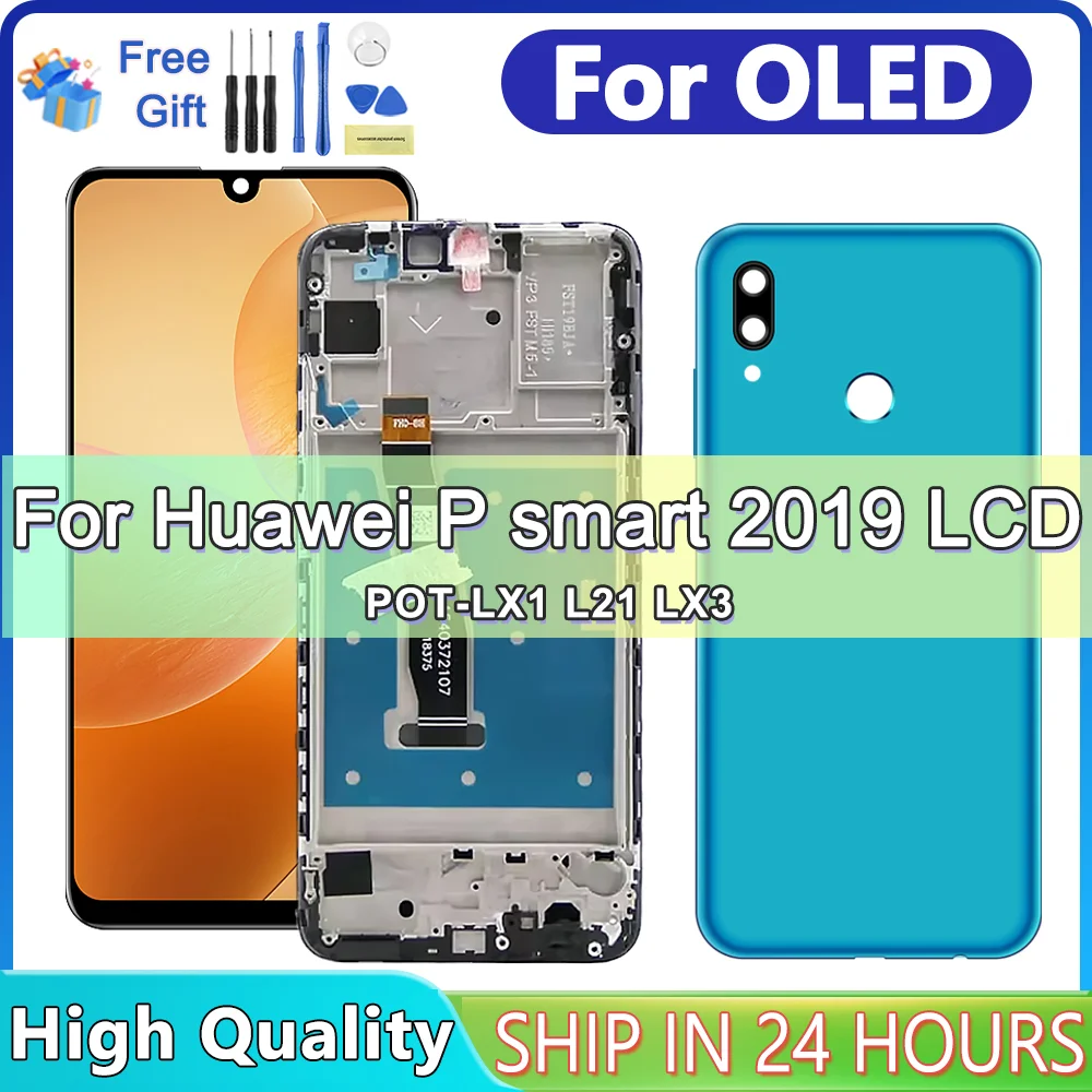 Для Huawei P smart 2019 ЖК-дисплей с цифровым преобразователем сенсорного экрана для POT-LX1