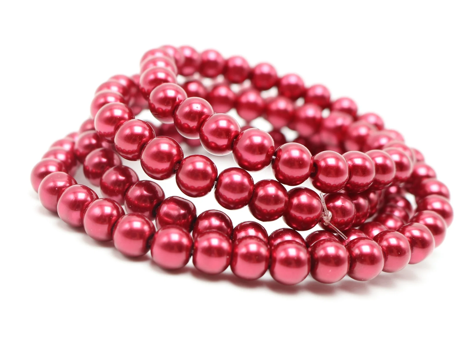 

100pcs Mixed Colour Smooth Round Glass Pearl Beads 8mm