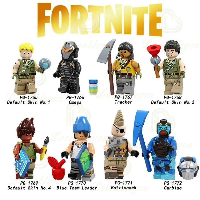 

FORTNITE 8pcs Set Minifigures Battle Royale Blocks Figure Doll Action Model Toys Victory Game Collection Birthday Gift for Boy