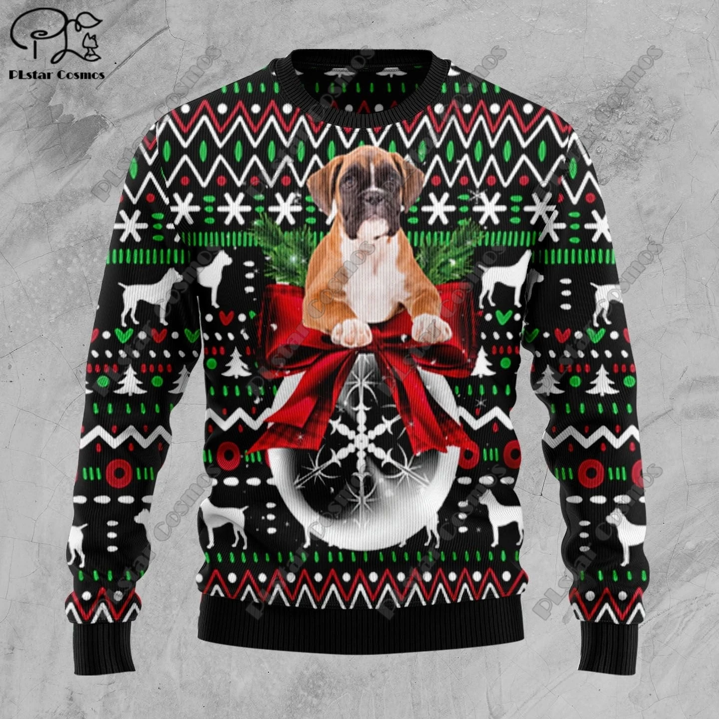 Новинка милый Рождественский свитер с 3D принтом животных уличный Повседневный