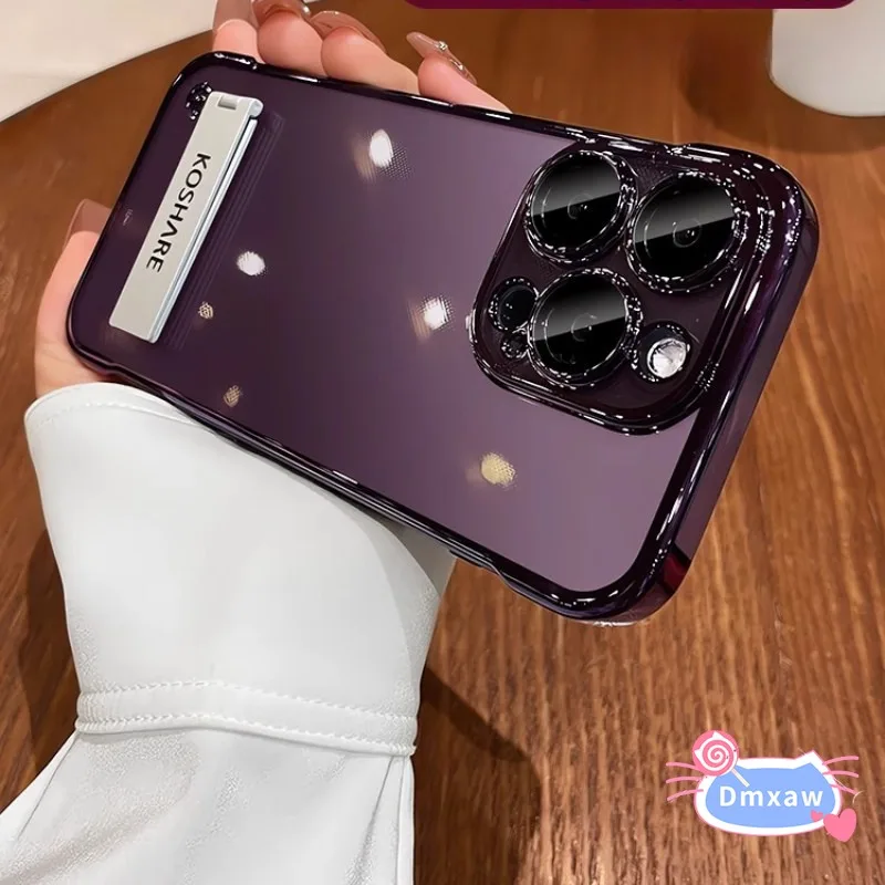 Фото Для Vivo Y75 4G S10 V21 V21S S9E Y73S Y200 5G V20 Pro V15 Z5X Nex 3 Чехол для телефона Металлическая подставка Безрамный прозрачный жесткий чехол №3