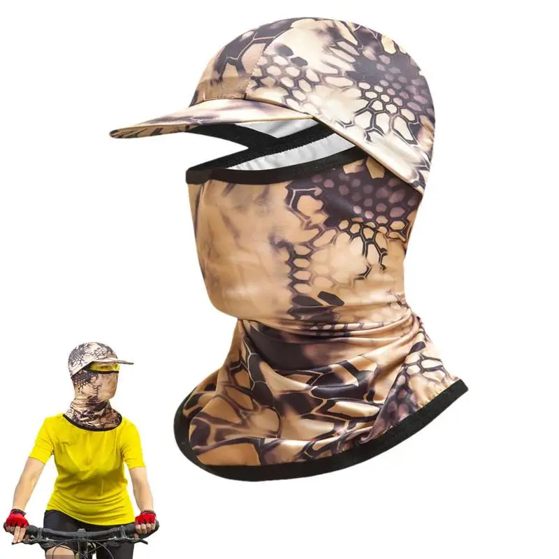 

Sun Uv Protection Breathable Full Head Masque Ice Silk Motorcycle Face Shield Breathable Cycling Bandanas Reusable