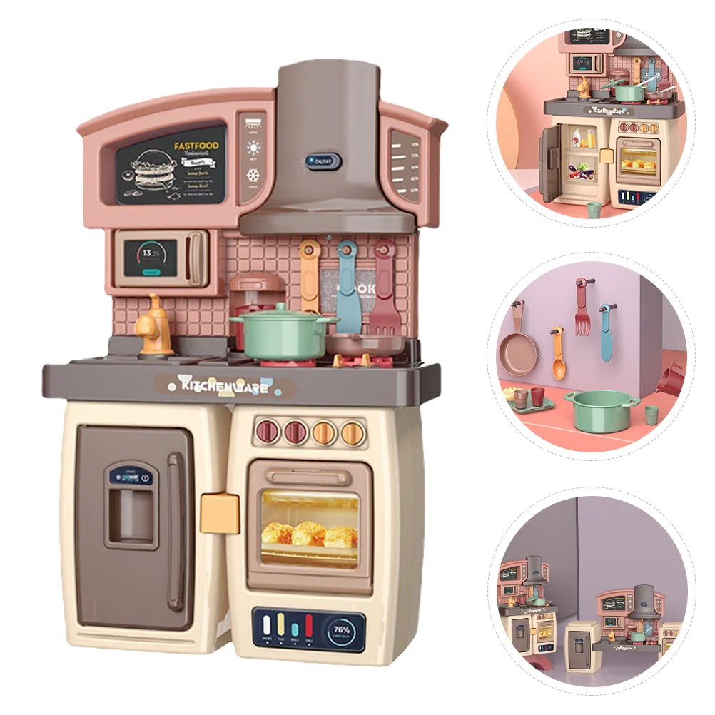 

Play Kitchen Child Pretend Cooking Toy Baby Educational Toys Utensils Plastic Little Girl