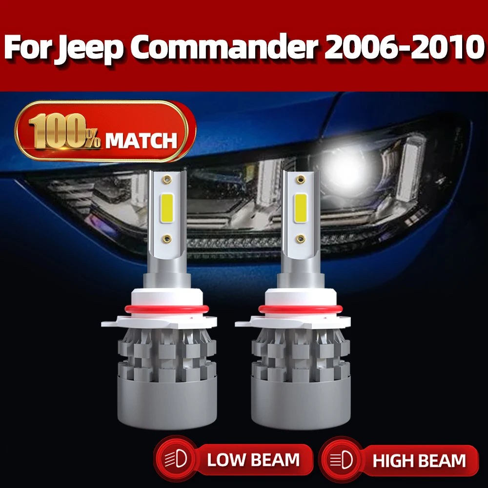 

240W Canbus Led Headlight 40000LM 9005/HB3 9006/HB4 6000K White Turbo Auto Lamps For Jeep Commander 2006 2007 2008 2009 2010