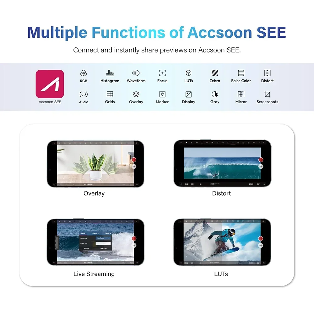 Фото Беспроводная система передачи видео Accsoon CineView HE, 1080p60 HD, дальность 350 м, задержка 0,06 с, передатчик и приемник. №4