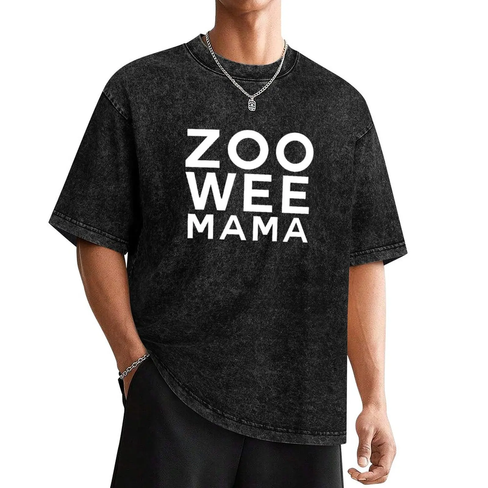 Футболка Zoo Wee Mama летние топы забавная рубашка комплект хлопковых мужских