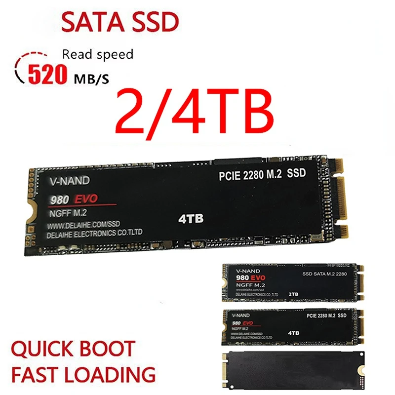 

SATA 2280 M.2 SSD NGFF 980 EVO Plus 128GB Internal Solid State Drive Hard Disk M.2 2/4TB For Laptop Computer