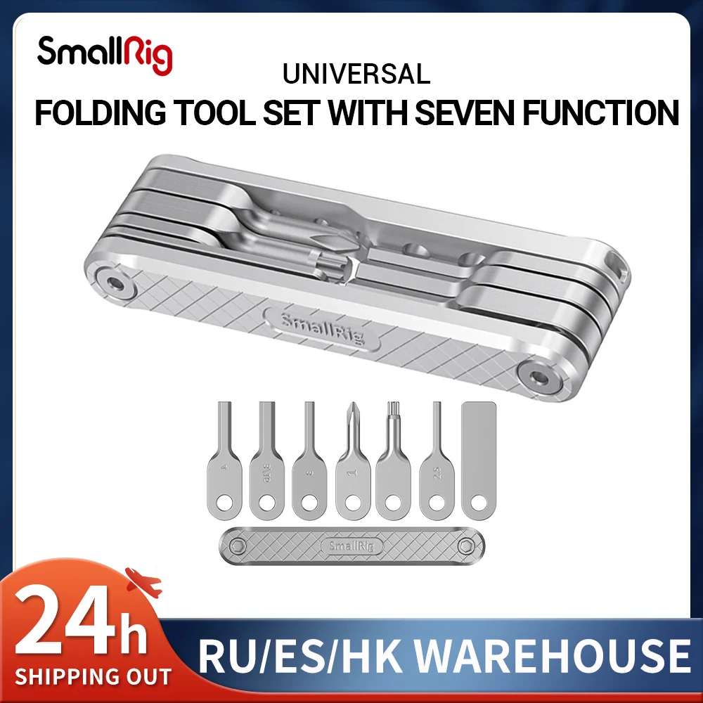 

SmallRig Universal DSLR Camera Rig Folding Tool Set with Screwdrivers and Wrenches with Seven Functional Tools Accessories 2213