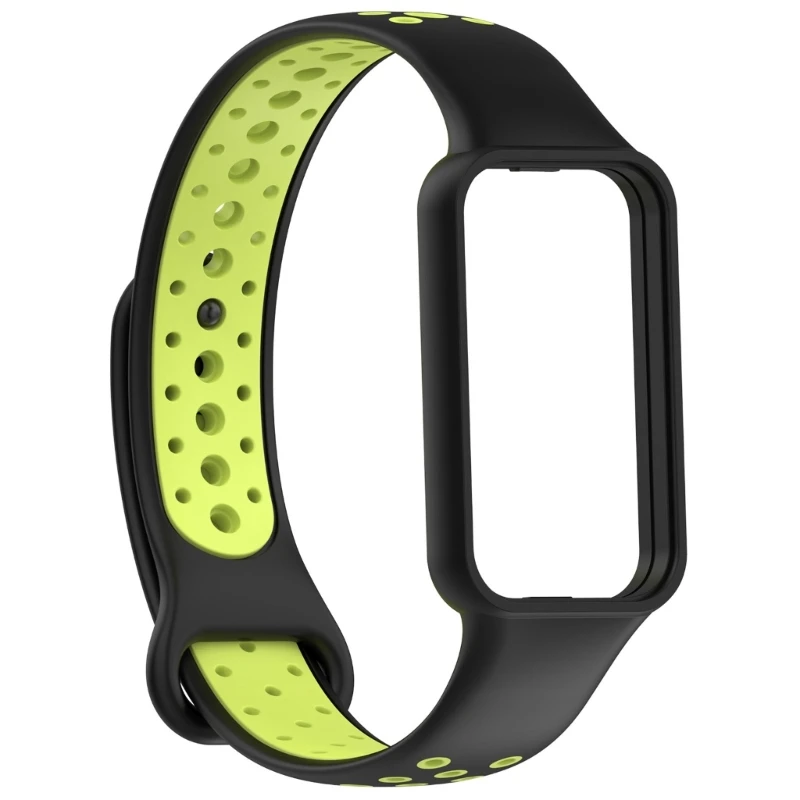 

Silicone Two-Color Band Compatible for Band 7 Sport Watch Wrist Strap Loop-Bracelet Replace Waterproof Belt Sweatproof