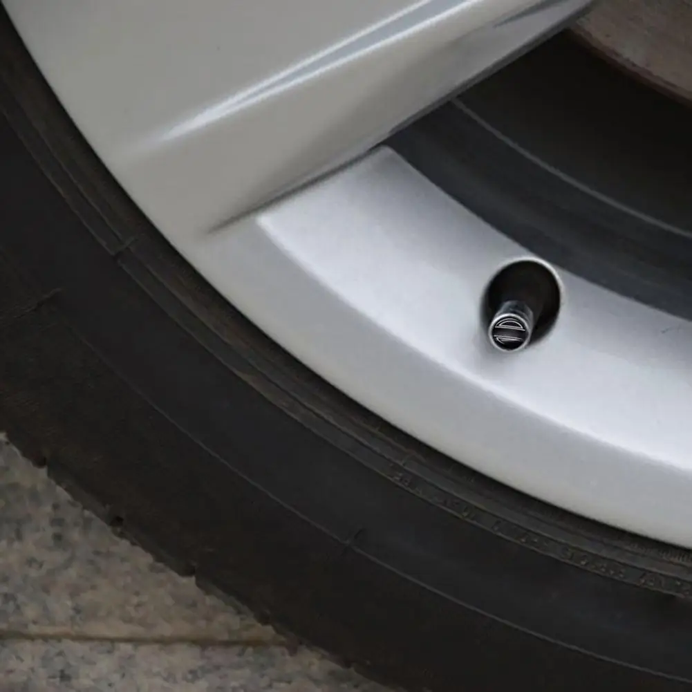 

4Pcs Air Valve Cap Wear-resistant Leakproof Silver Color Metal Universal Tire Stem Caps for BMW