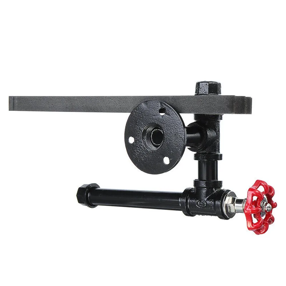 

Practical Wall Shelf Office Towel bar Unique design Gear Home Industrial Pipe Bracket Retro Roller Semi-circle