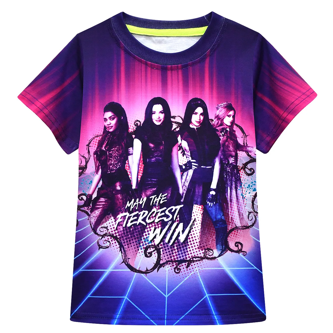 Футболка детская с коротким рукавом и круглым вырезом принтом