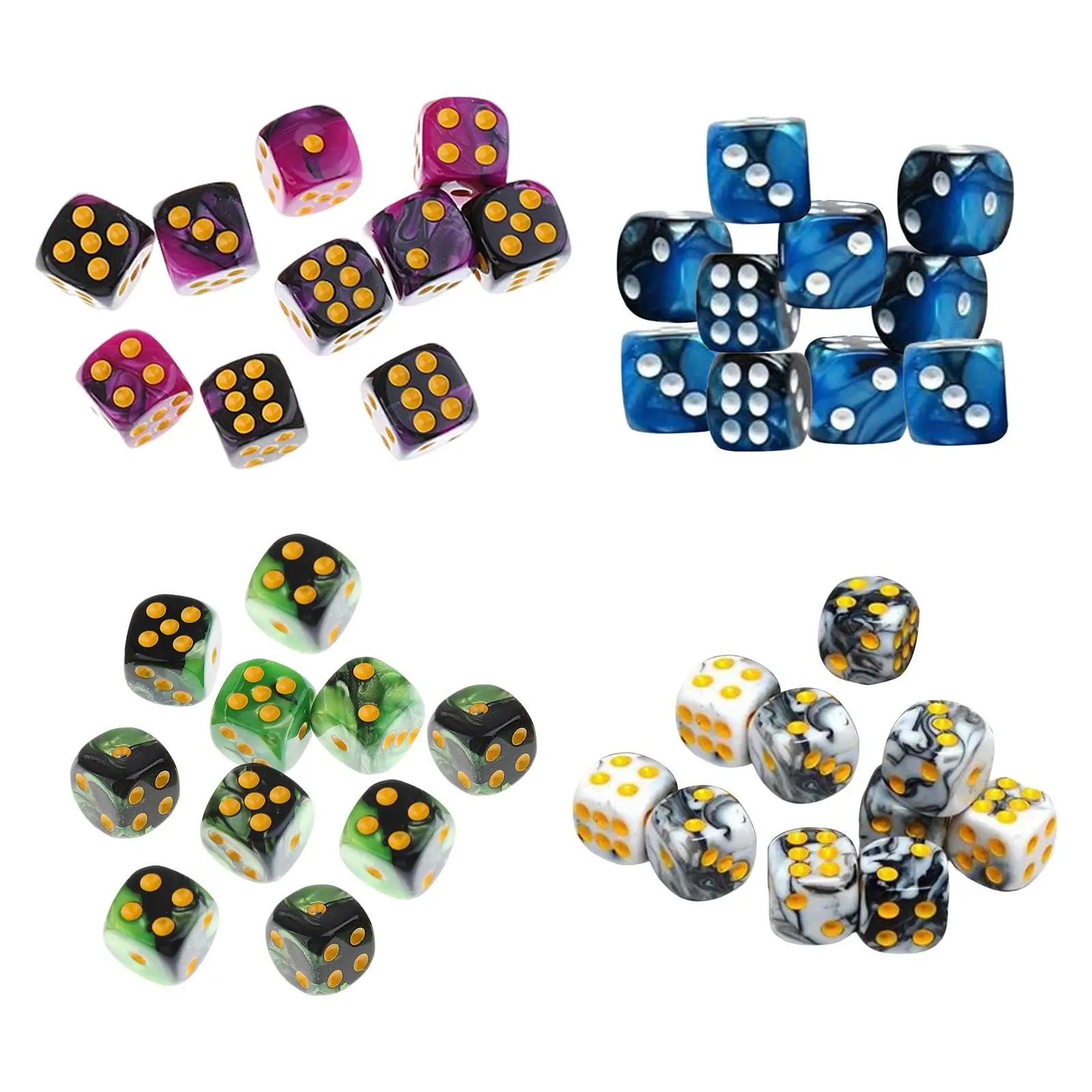 

Acrylic Six Sided Dices Set Toys Opaque 12mm D6 for RPG Role