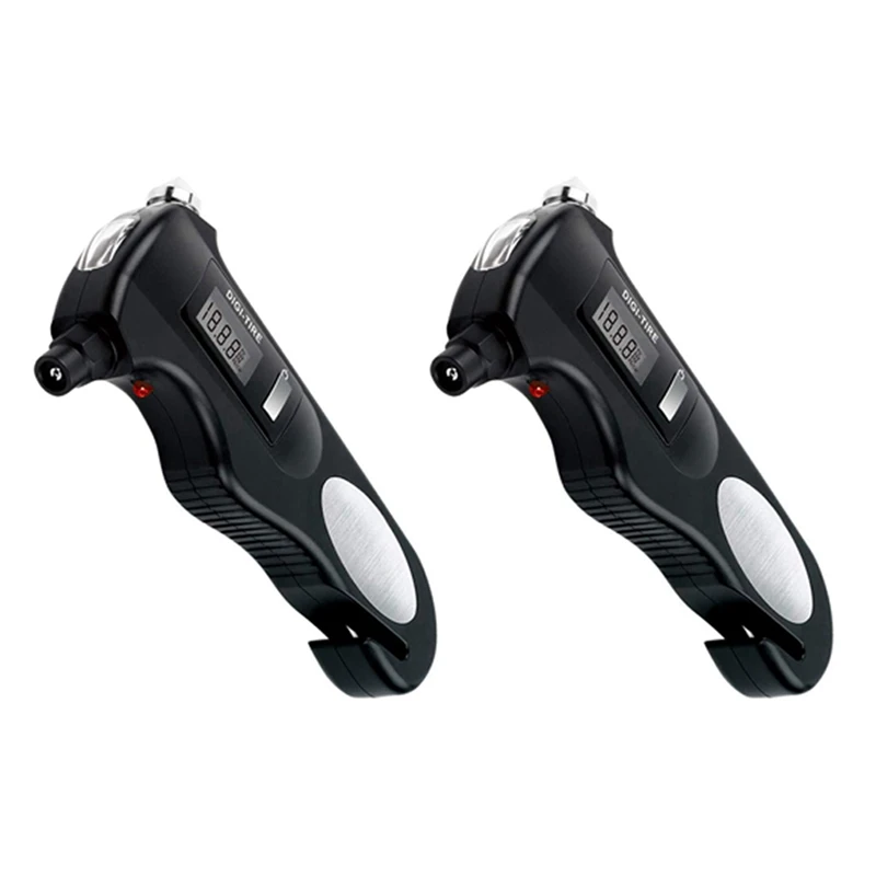 

2x5 в 1 цифровой манометр в шинах, 150 фунтов на квадратный дюйм с многофункциональными спасательными инструментами с фотовспышкой, открывалка для бутылок