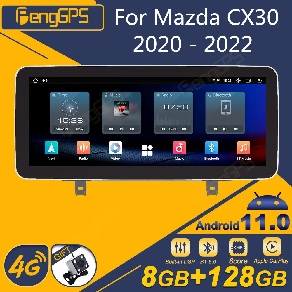 

For Mazda CX30 2020 - 2022 Android Car Radio 2Din Stereo Receiver Autoradio Multimedia Player GPS Navi Head Unit Screen