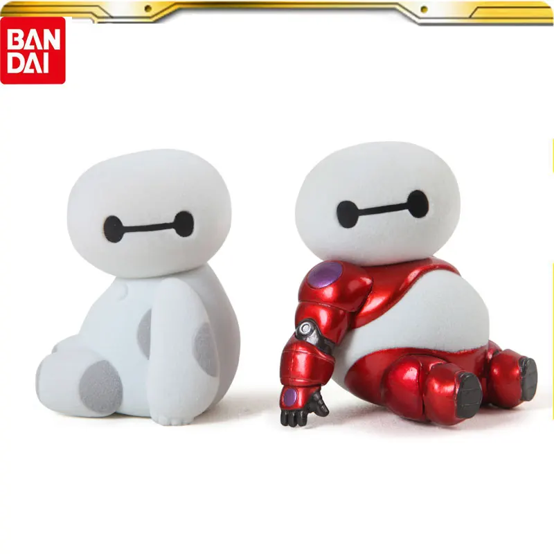 Fluffy Puffy Baymax Intelligent Robot Collectible Model Children Birthday Gift Toys Bandai Genuine