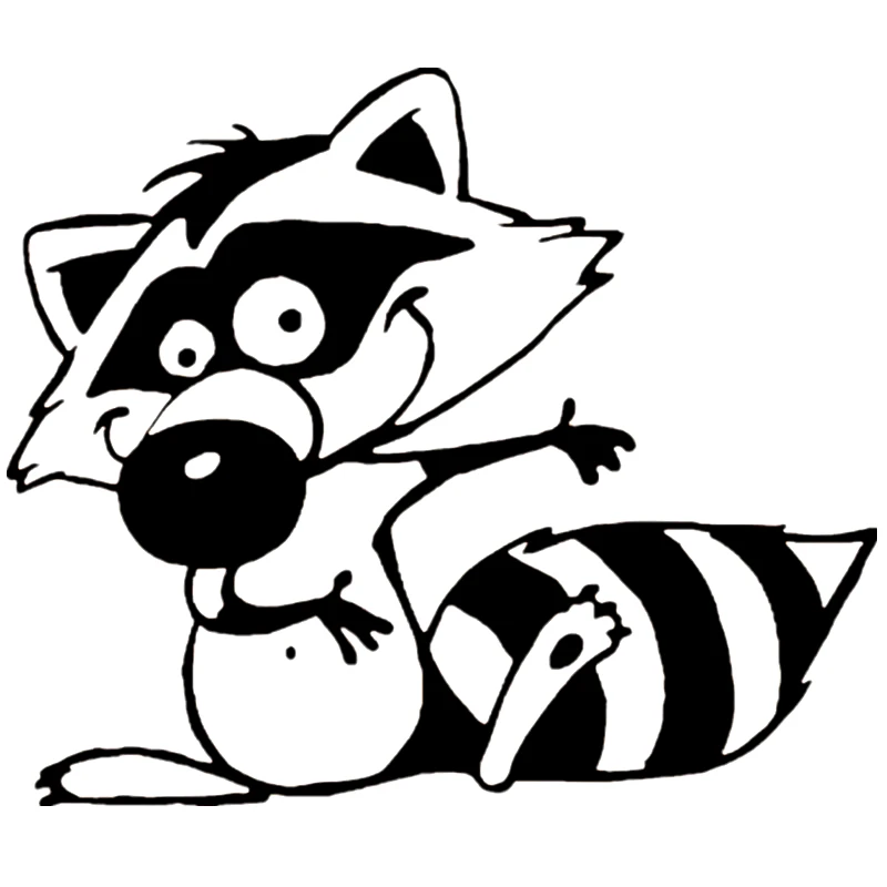 

Lovely Fashion Personality Raccoon Funny Sticker Vinyl Decal Motorcycle for Auto Car Stickers Styling Car Decoration PVC15x13cm