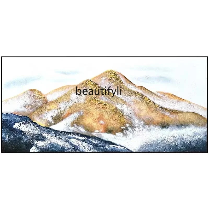 

LBX современная простая Толстая Текстура Снежная гора светильник для гостиной роскошный высококлассный коридор искусственная живопись руч...