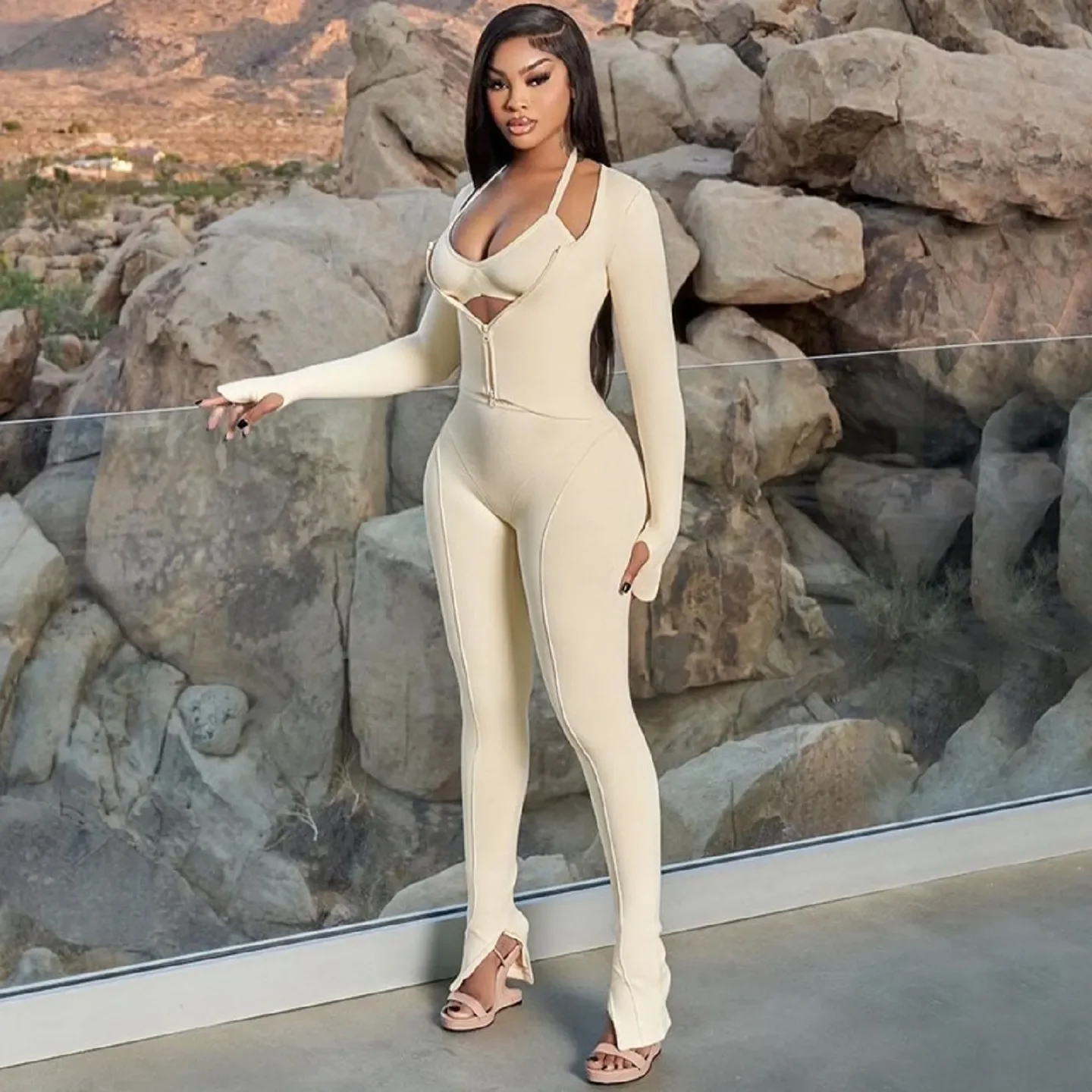 

Women Tracksuits Joggers Two Piece Set Elegant 2 Pieces Sets Outfits 2023 Women Fall Winter Sexy Crop Jacket Two Piece Pant Sets