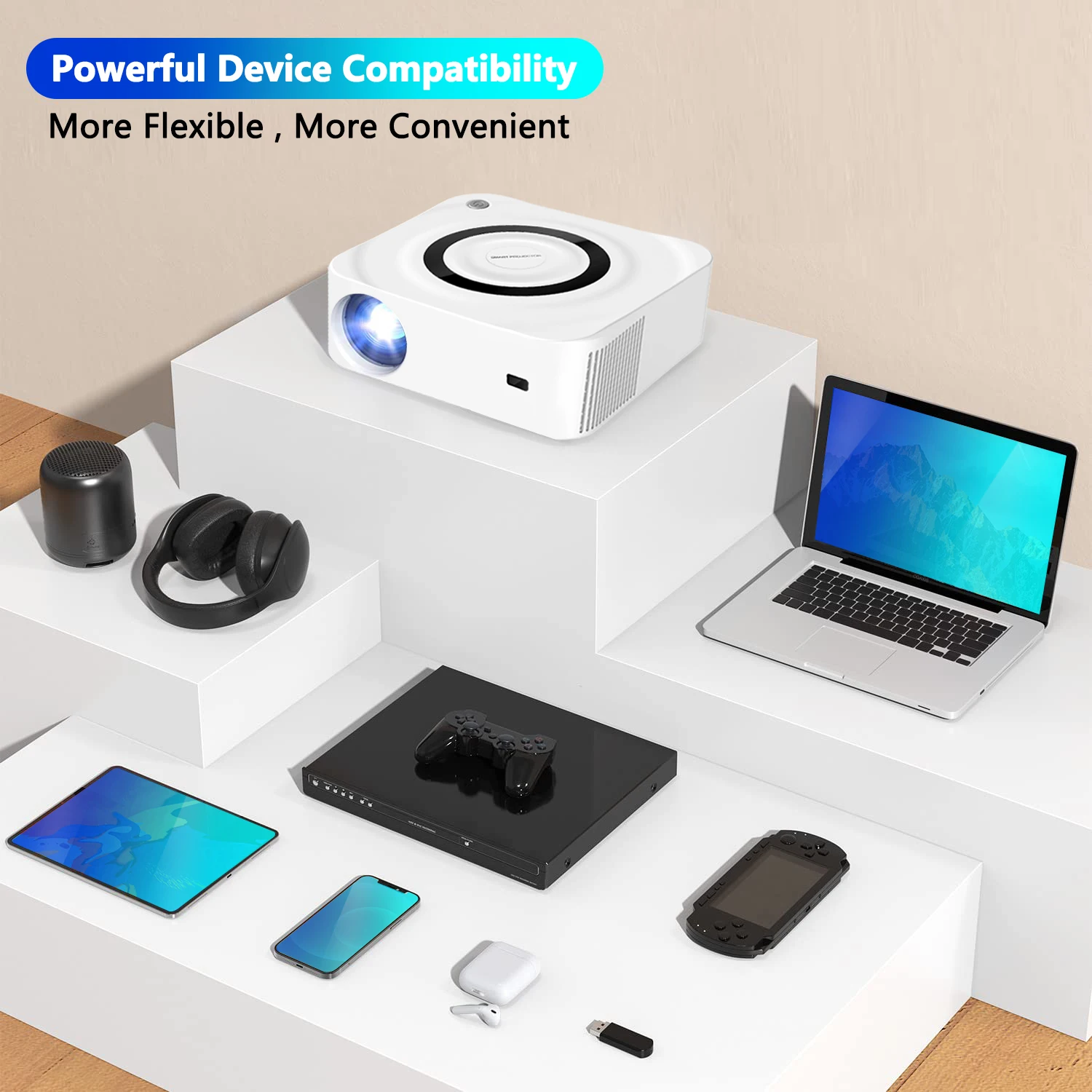 Новый проектор для домашнего кинотеатра Vivicine Y9 Android 9 0 Full HD 1080p со светодиодной