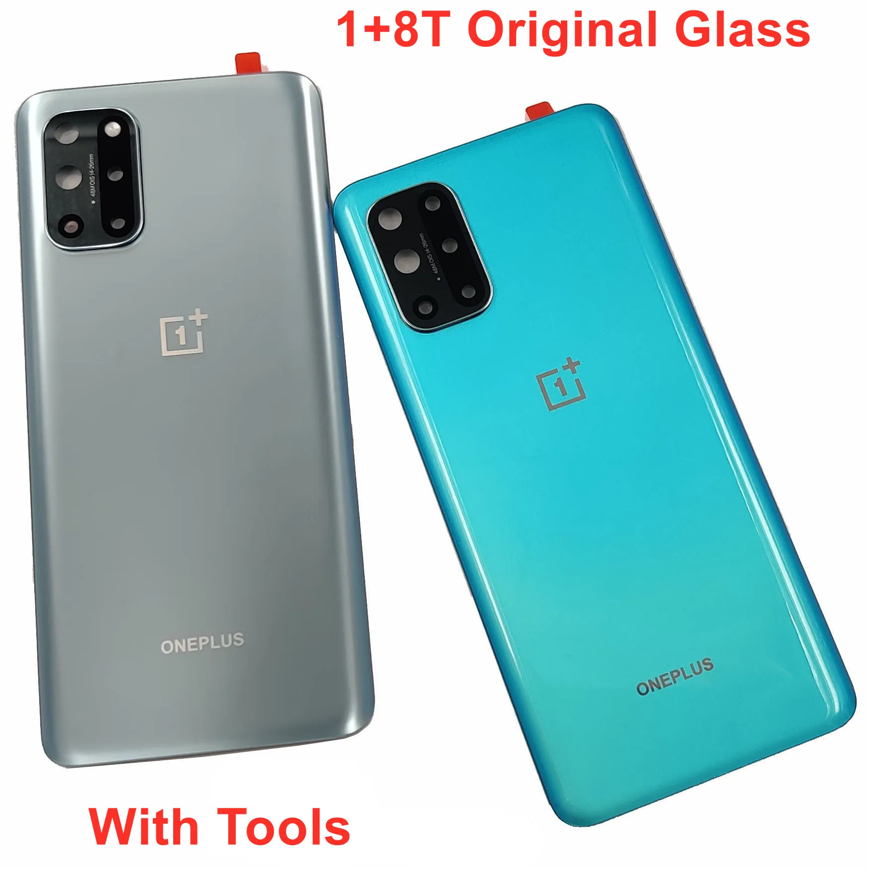 

Gorilla Glass For OnePlus 8T 100% Original New Battery Cover Hard Back Door Rear Housing Case Lid + Camera Lens + Adhesive Glue