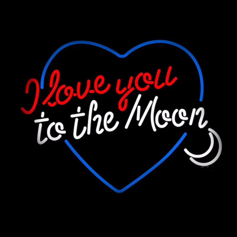 Неоновые вывески Love You To The Moon Неоновая световая вывеска Эстетическая настенная