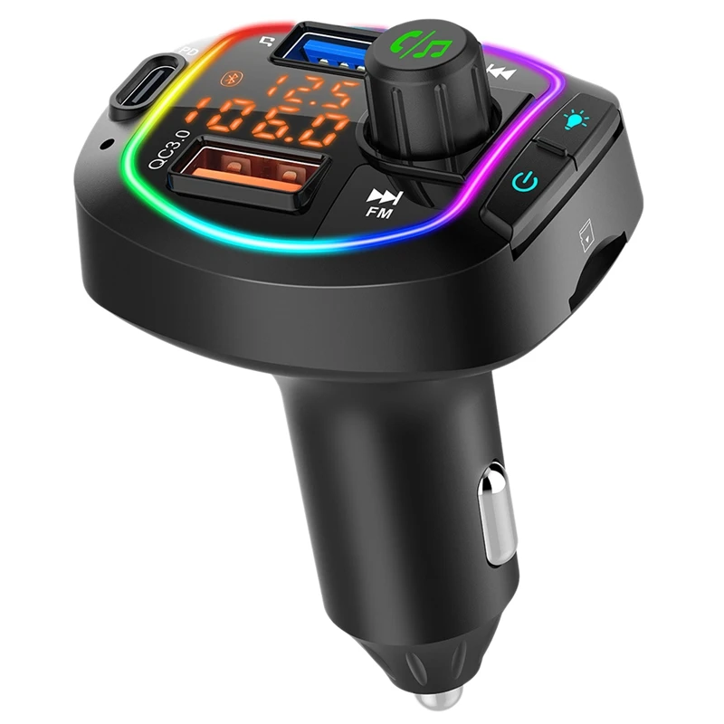 

NEW-BC66 PD QC3.0 Bluetooth 5.0 Car FM Transmitter MP3 Player