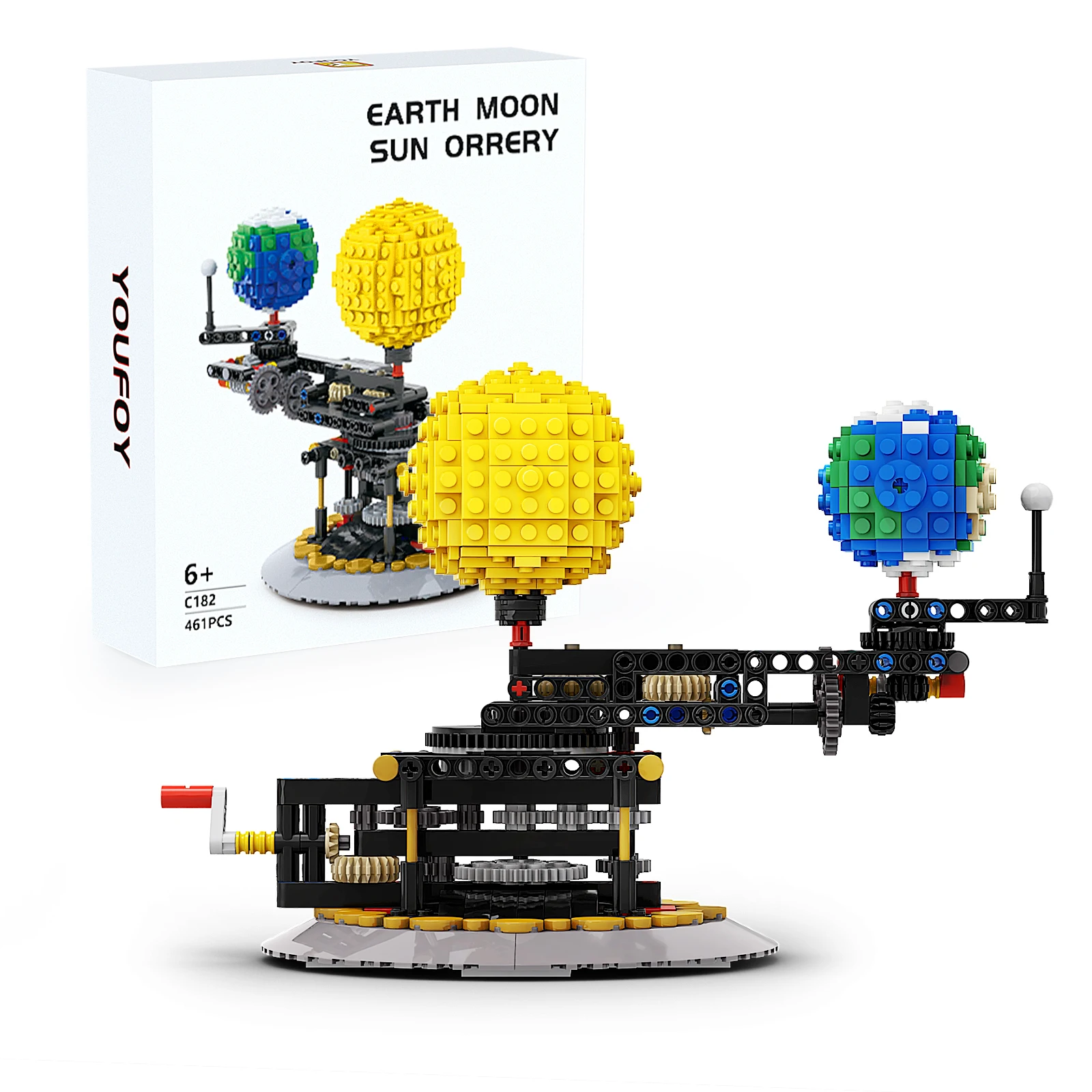 

Building Block Bricks Earth, Moon and Sun Orrery Toy For Kids Education Intelligence Development