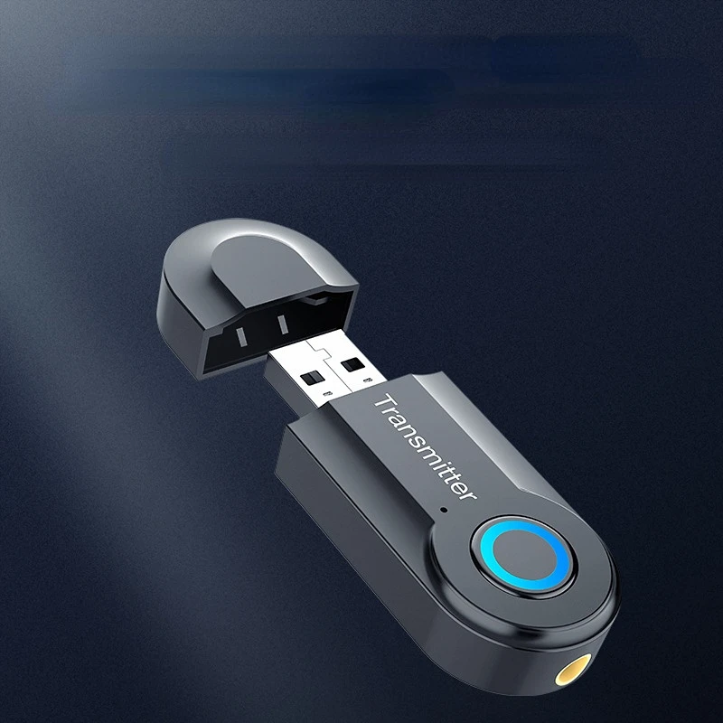 

Hot sale car bluetooth transmitter BT5.0 wireless auxiliary input mobile phone audio music play bluetooth kit through car player