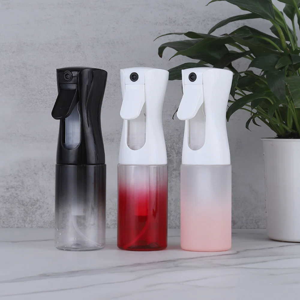 

200/300ML High-pressure Fine Mist Color Gradient Continuous Spray Bottle Alcohol Disinfection Garden Watering Flower Bottles