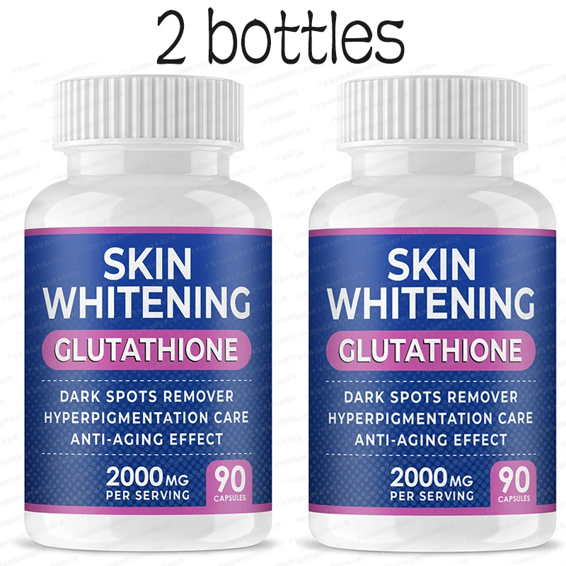 

2 bottles 120 pills Glutathione Whitening Capsule Reduces Skin Tone Restores Aging Skin Reduces Melanin Health food