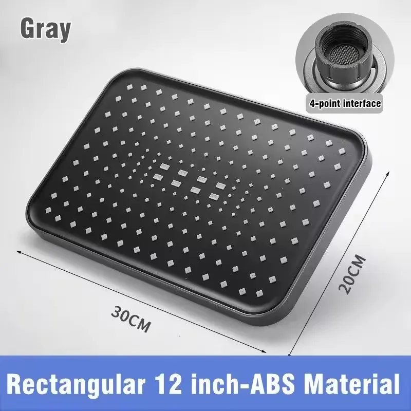 Новая 12-дюймовая насадка для душа высокого давления с верхним распылением и дождевой насадкой с большим расходом, насадка для душа с дождевой насадкой 360 °   Поворотный душ для экономии воды